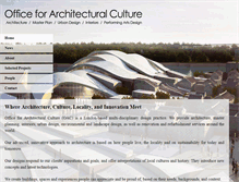 Tablet Screenshot of officeforarchitecturalculture.com